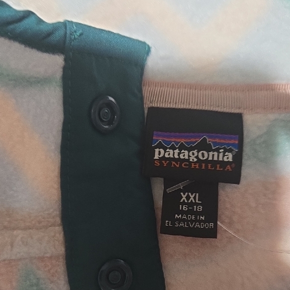 Patagonia Synchilla Pastel Pattern Sz Xxl Fleece Pullover - Picture 2 of 4